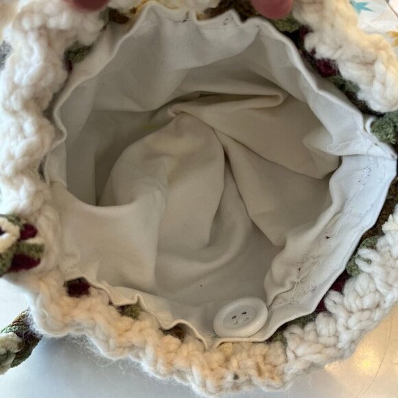 Chunky Knit Shoulder Hobo Bag Crossbody Purse Boho Hippie Cottagecore Mosscore - Picture 11 of 15